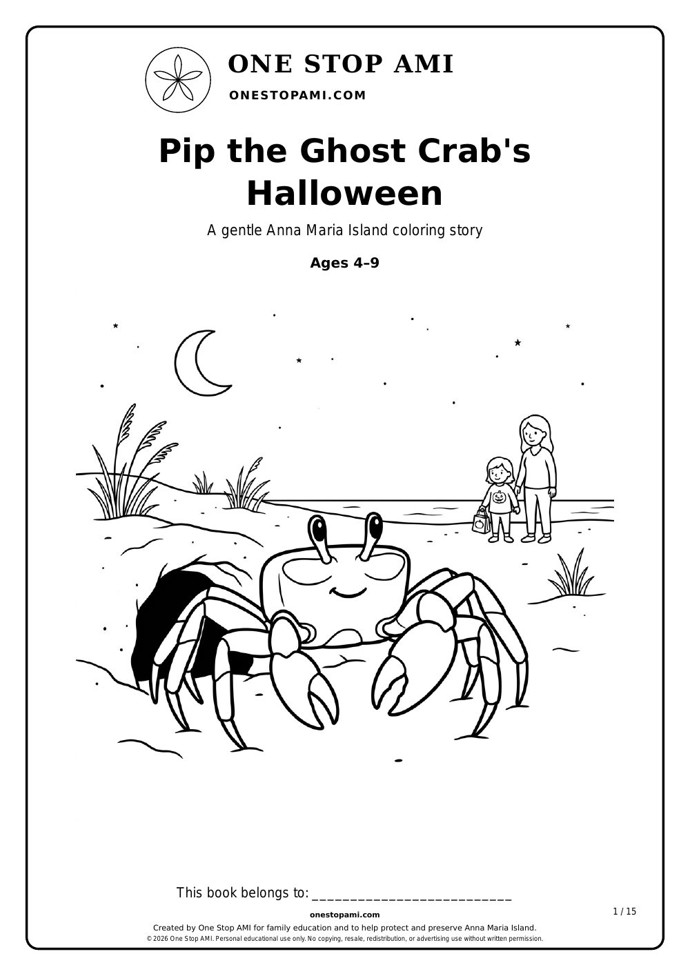Cover preview of Pip the Ghost Crab's Halloween
